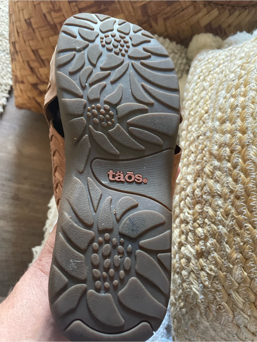 Taos Footwear Cognac Woven Leather Slide Mules size 9 #sandals - Picture 6 of 6